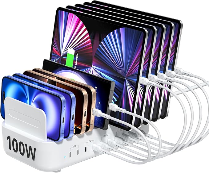 Estación de carga multi-USB SooPii - 10 puertos USB-C